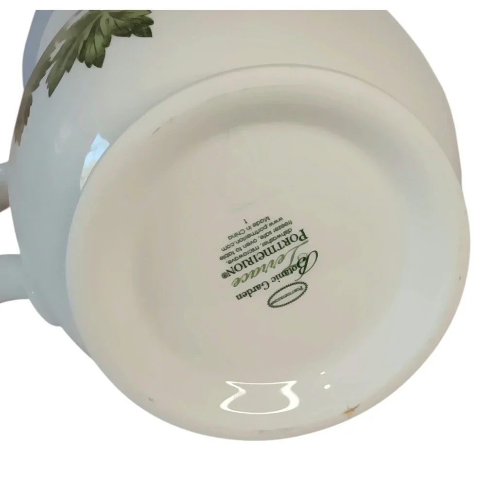 Portmeirion Botanic Garden Pitcher Jug Anemone & Butterfly Design 48 oz 7.5 x 5